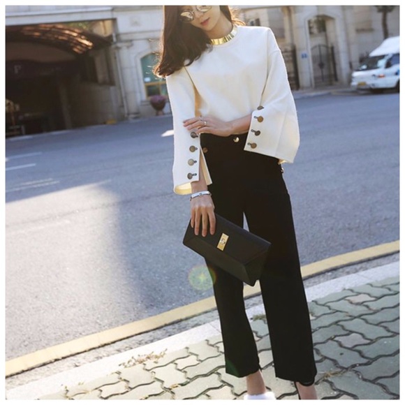 Eggshell White Microfiber Faux Suede Top - Picture 5 of 5